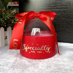 メーカー新年抱っこ桶クリスマスリンゴ箱アクリル半円ケーキ箱結婚お返し砂糖箱卸売り