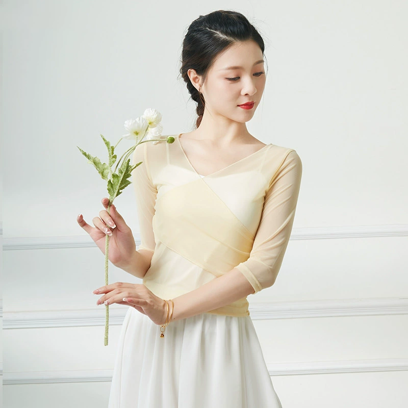 Chinese Classical Dance Half-Body Skirt, 720° Elegant Double-Layer Silk, Stage Performance
