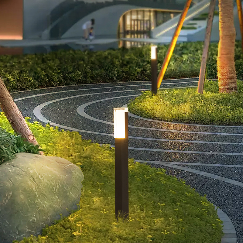 lámpara de césped al aire libre a prueba de agua a prueba de polvo lámpara de patio minimalista moderno jardín villa lámpara de césped comunidad LED lámpara de paisaje