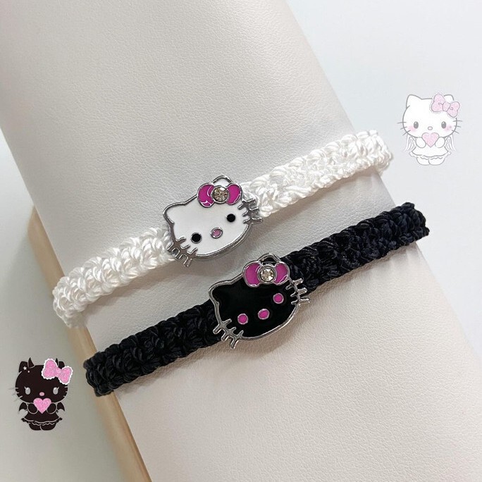 Cross-border New Spider-Man Fashion All-match Hand-woven Bracelet Heart-shaped Magnetic Suction Couple Friendship Matching Bracelet