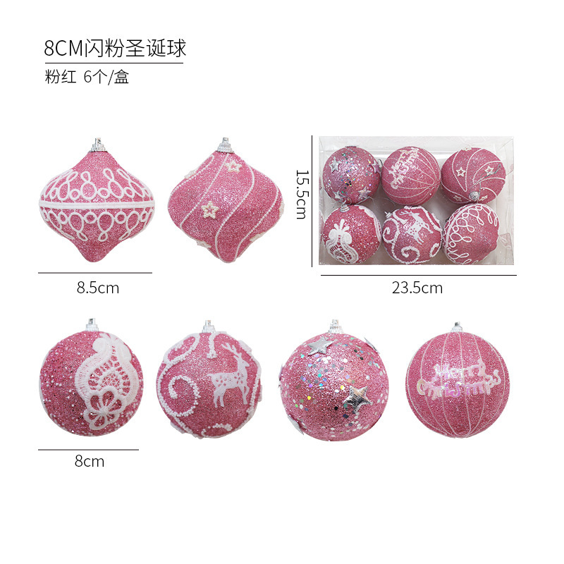 Bola de Navidad árbol de Navidad adornos de decoración colgante de bola de colores accesorios de material de Navidad DIY decoración de Navidad al por mayor