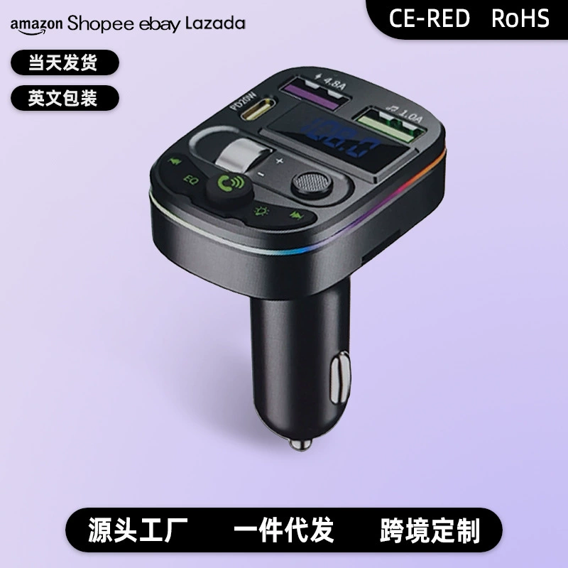 Трансграничная частная модель Q28 автомобильный Bluetooth-плеер fm-передатчик с цифровым дисплеем QC3.0 автомобильная быстрая зарядка PD