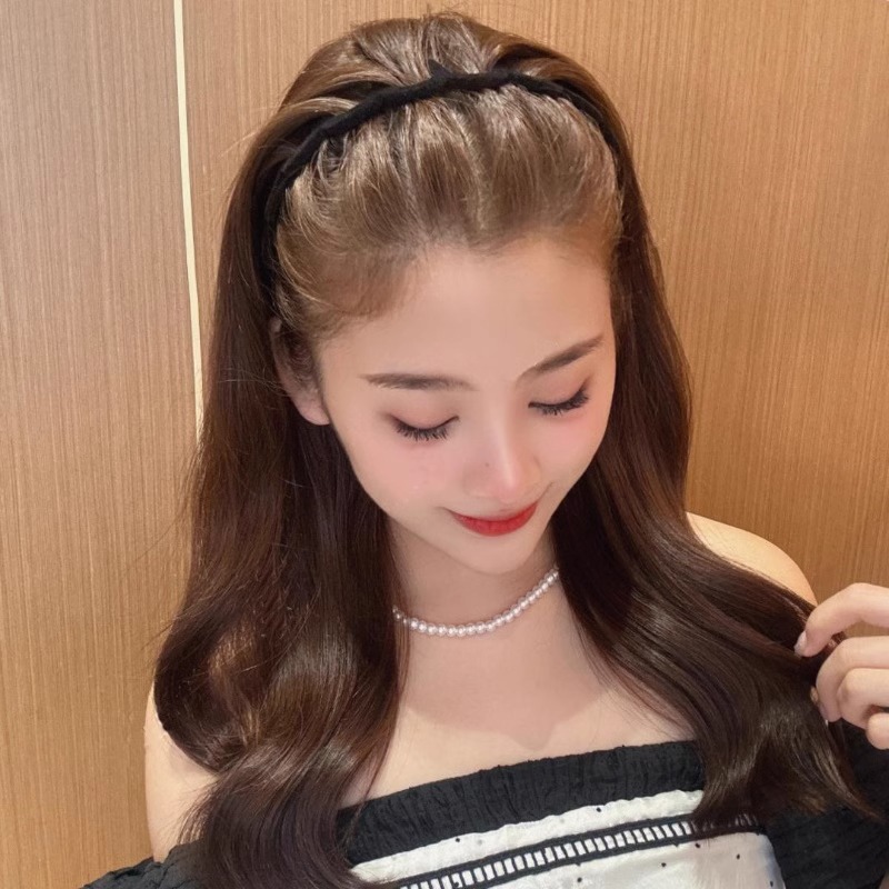 Cabello roto ondulado brazo para mujeres 2025 nuevo lavado de la cara brazo de cabello de implante de tela de tela de goma de goma