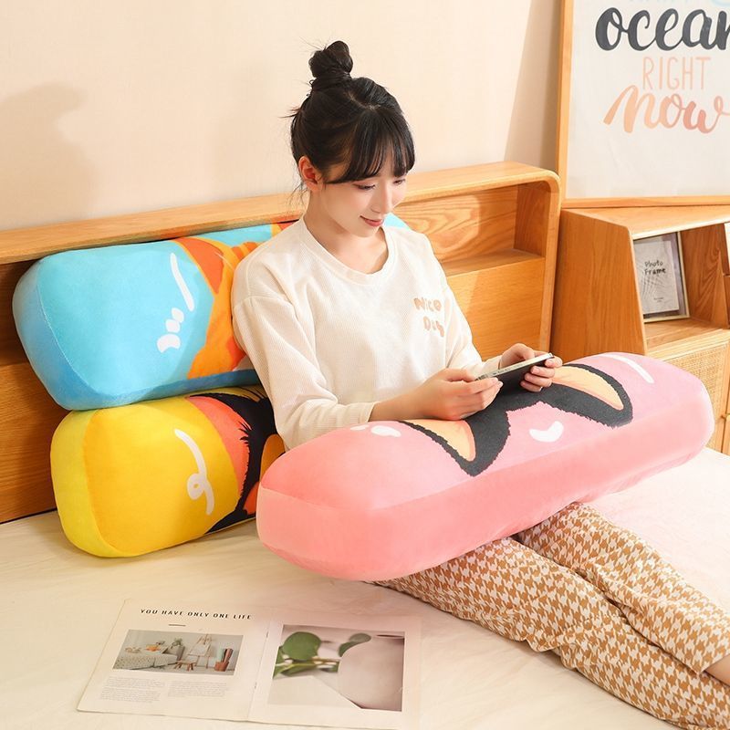 かわいい猫ソファ枕ベッド寮ロングスリーピング枕女の子横向き寝脚ベッドサイド取り外し可能な洗えるクッション|undefined