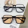 Fashionable brand sunglasses, square glasses, city style, internet celebrity