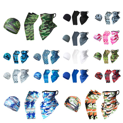 冰丝防晒围脖牛奶丝防尘脖套户外骑行面巾多功能魔术头巾可定制