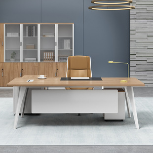 Boss's Desk Simple Modern President's Single Desk Manager's Desk Manager's Office Desk and Chair Combination Office Furniture