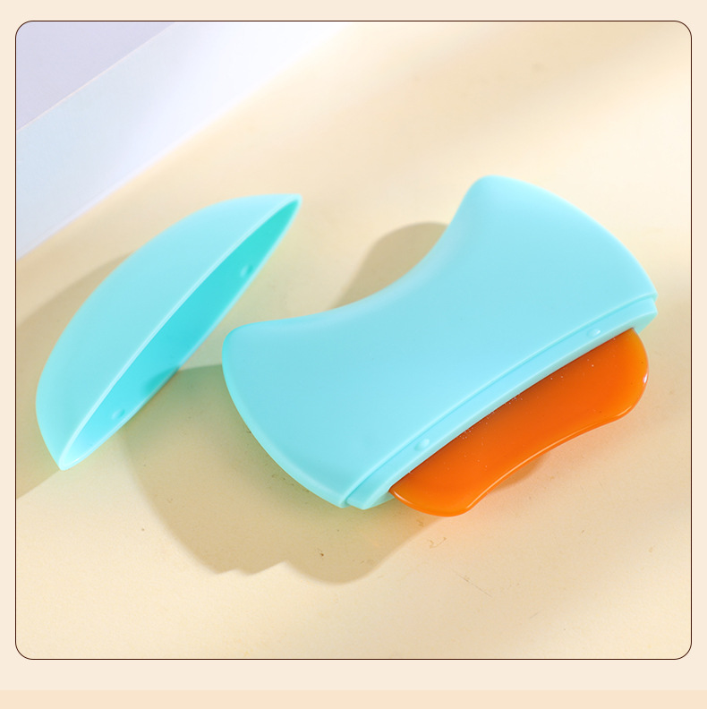 Gua Sha Massage Board Full Body Scraping Tool with Mugwort Rose Essential Oil Set for Back Meridian Care details