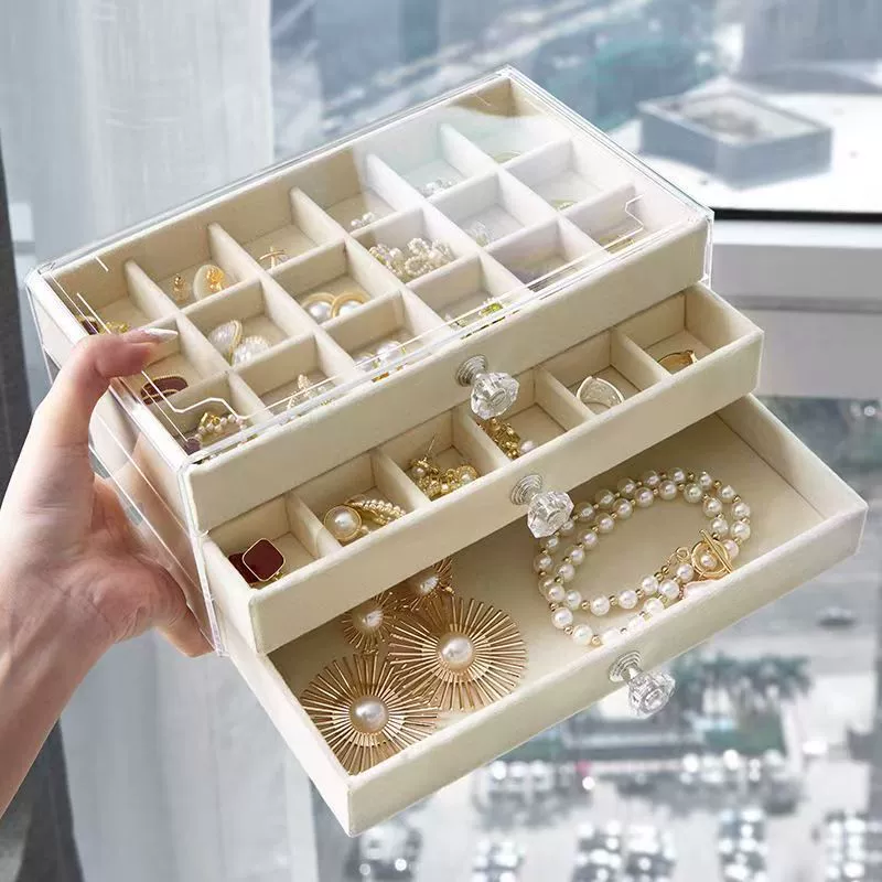 Storage system, storage box, earrings, acrylic necklace, sophisticated accessory
