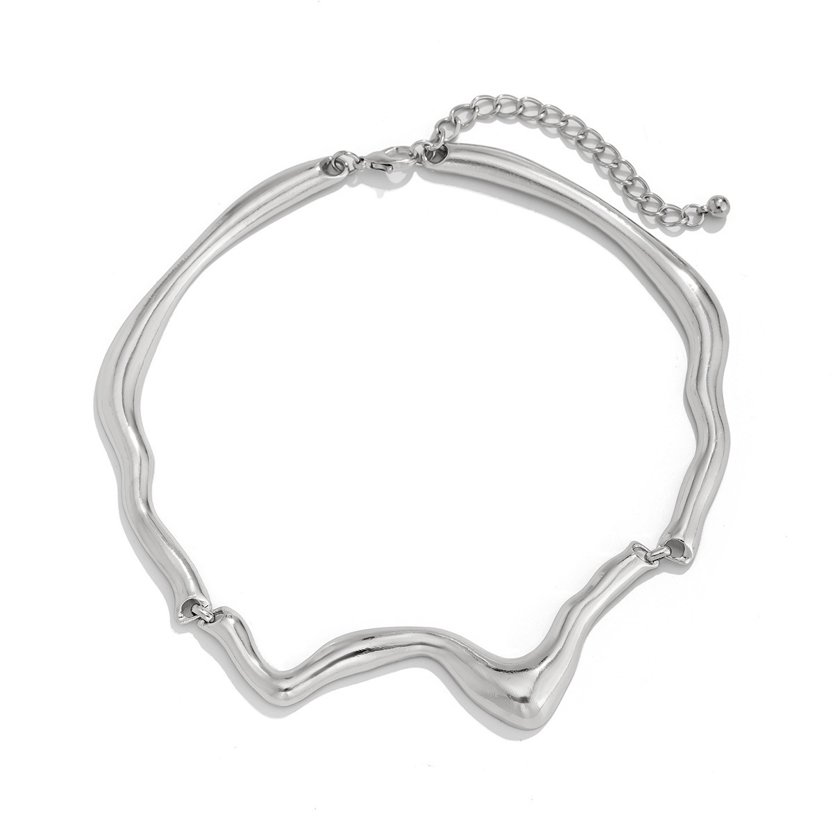 29g Weight Bracelets, Necklace Classification 1 Piece Quantity Holiday, Daily Occasion Alloy Material Irregular Pattern Women's Gender Punk, Streetwear Style Punk Streetwear Irregular Alloy Women's Bracelets Necklace 27