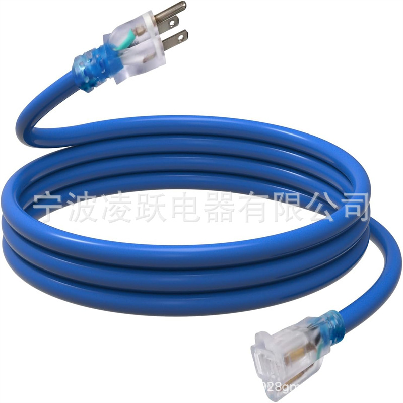 EP 10 英尺户外延长线,12/3 SJTW 重型防水电源线,3 爪接地插头,