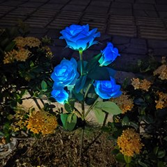 LED ソーラー 5 ヘッドローズライト屋外防水ヴィラガーデングラウンドライト中庭の芝生の装飾光制御
