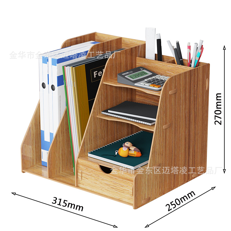 Estante de archivos de escritorio A4 Estante de archivos de madera Estante de archivos de oficina Estante de archivos multicapa Estante de almacenamiento multicámara