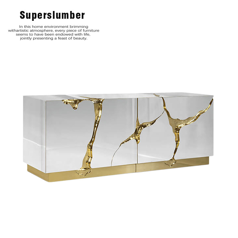 Italian Accessible Luxury Entrance Cabinet, High-End Living Room Decorative Cabinet, Bocadolobo Designer House Sideboard Italian Accessible Luxury Entrance Cabinet, High-End Living Room Decorative Cabinet, Bocadolobo Designer House Sideboard