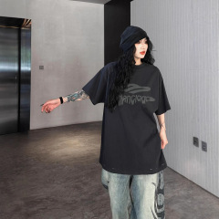 パリ25初春新作3Mウォータードロッププリントダメージウォッシュ半袖TシャツRight FamilyカップルTシャツ万能