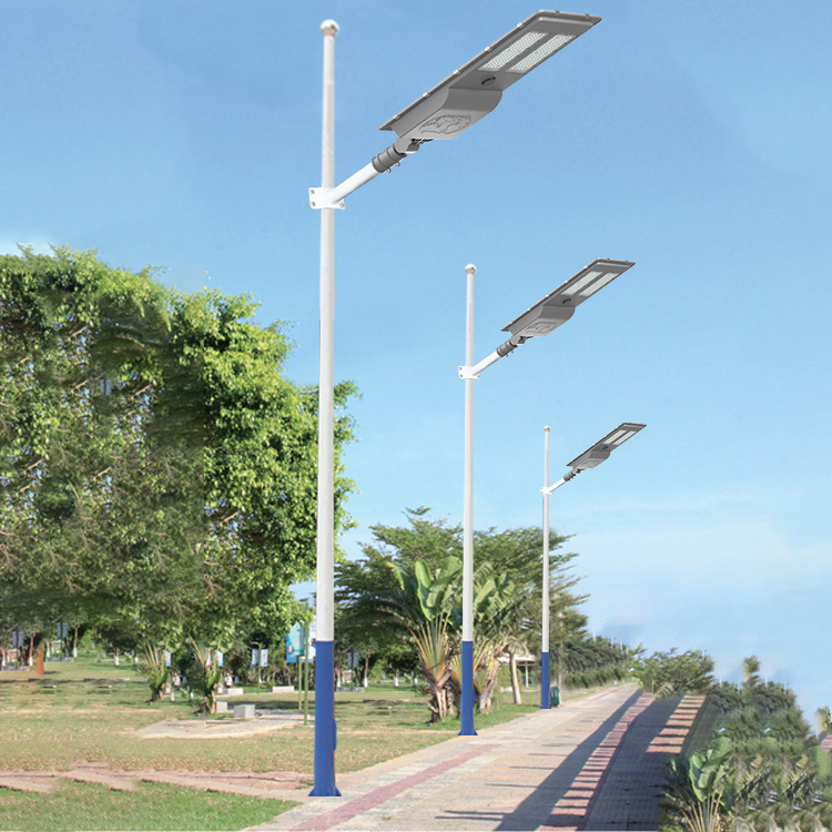 lámpara solar de calle de carretera lámpara de patio batería a prueba de rayos fundición de aluminio alta potencia led inteligente inducción inteligente