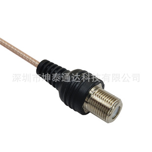 Injection molding all copper female head To F female head connected to RG179 line