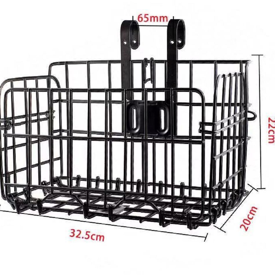 自行车折叠车筐 山地车加粗车篮子  带挂钩单车篓 山地车筐