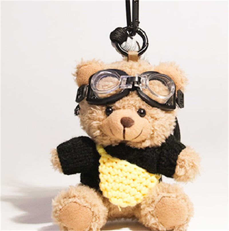 Llavero de felpa con forma de panda, colgante para bolso