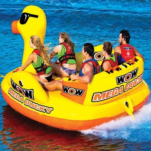 American Wow Water Inflatable Sofa Boat Towable Water Inflatable Tow Ring Towable Boat Hovercraft for 1-5 People