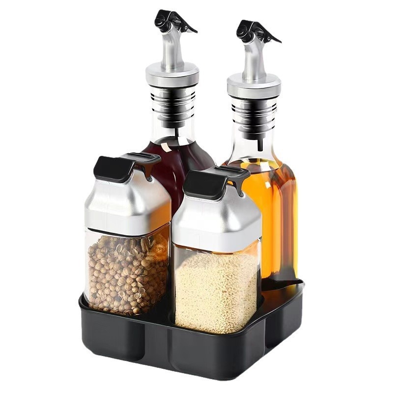 Set Frascos Condimentos Vidrio