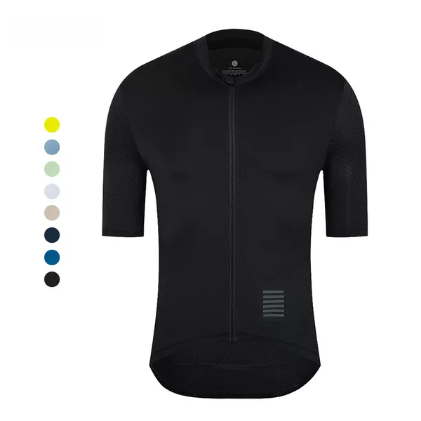 Cross-Border European and American Quick-Drying Short-Sleeved Breathable Sweat-Absorbent Unisex Lightweight Portable Pocket Sports Base Layer Cycling Shirt