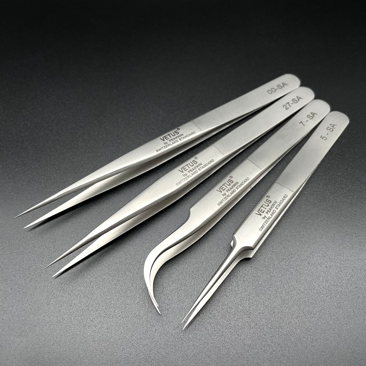 维修工具 VETUS-SA 系列金标镊子 精密不锈钢嫁接睫毛 防静电镊子
