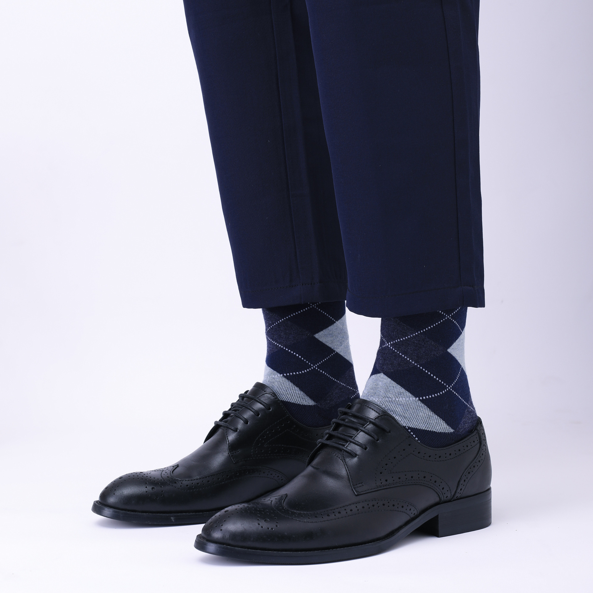 Amazon tamaño transfronterizo 47 calcetines europeas y americanas de negocios caballeros vestidos medias estriadas calcetines de negocios vintage