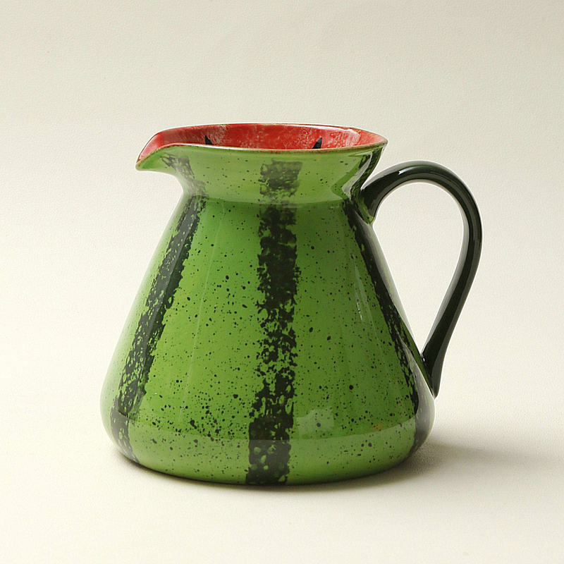 Jiutian Ceramic Hand-Painted Watermelon Coffee Pot for Home Use, Cute Hand-Pour Pot, Fresh Style Cold Water Pot, Creative Coffee Pot Jiutian Ceramic Hand-Painted Watermelon Coffee Pot for Home Use, Cute Hand-Pour Pot, Fresh Style Cold Water Pot, Creative Coffee Pot