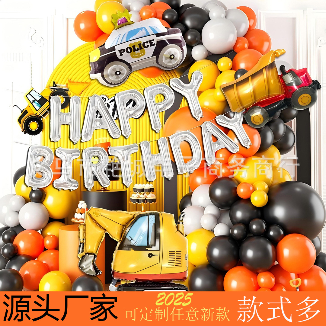 厂价直销铝箔气球套餐男生女生生日快乐墙景布置成人派对装饰主题