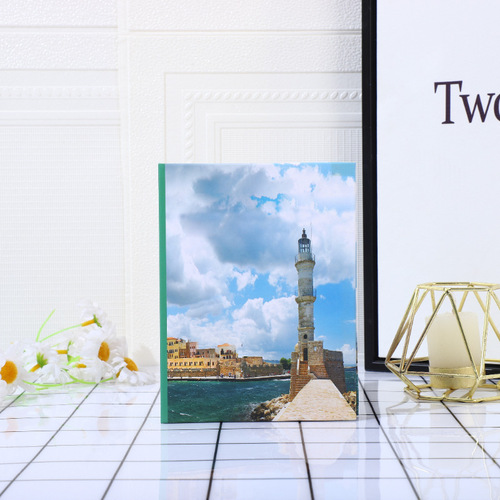 Qimei New Product 4R6 inch 100 sheets Insert Photo Album European Scenery Cover Children's Photo Album Wholesale Cross-Border