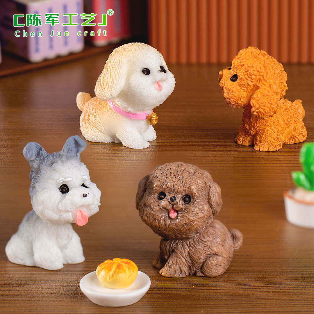微景観創意かわいい子犬動物手作りブラインドボックスアクセサリー部品オフィスデスクトップミニ置物