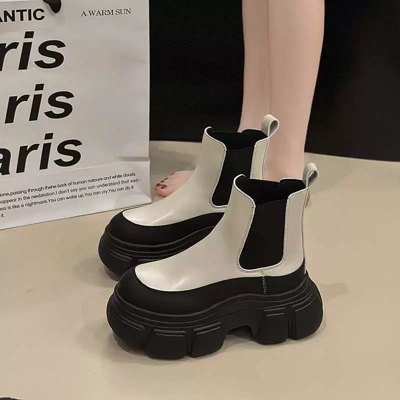 Martens, демисезонные высокие полусапоги на платформе, 2025 г.