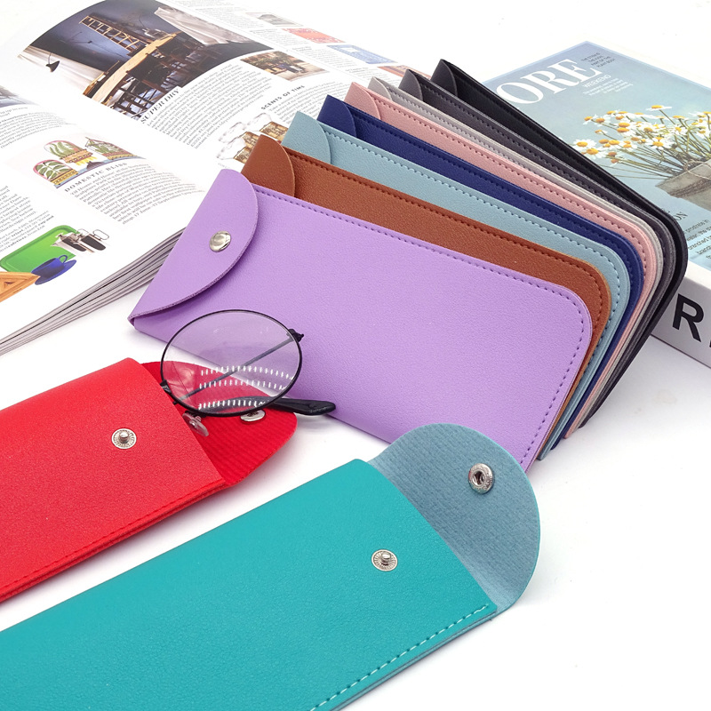 30g Weight Glasses Pouch Classification Pu Leather Material Solid Color Pattern Women's Gender Simple Style Style Simple Style Solid Color Pu Leather Women's Glasses Pouch 7