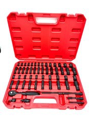 Juego de dados neumáticos 1/2” de 35 piezas, incluye vasos largos y cortos, kit profesional para herramientas neumáticas