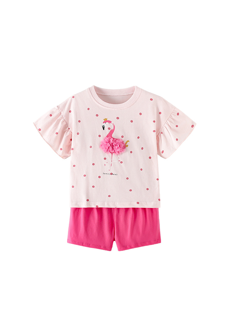 Malwee transfronterizo nuevo estilo europeo y americano conjunto de empalme para niños transpirable y cómodo juego de dos piezas para chicas