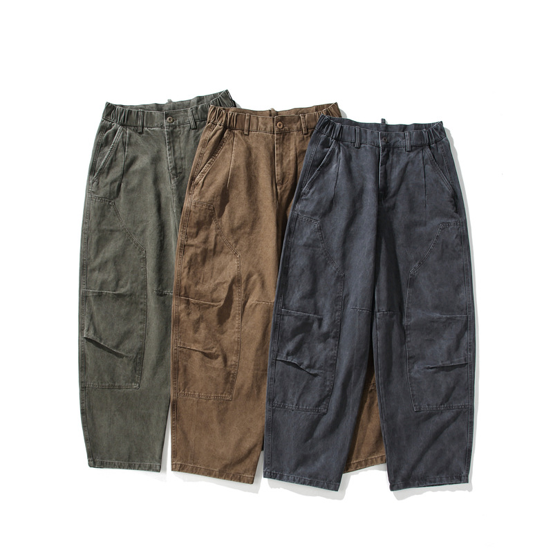 Men's Cargo Pants with Multiple Pockets, Casual Pants, 2026 Spring New Style, Straight-Leg, Cotton, Durable, Mid-Waist, Casual Trousers, Men's Long Pants