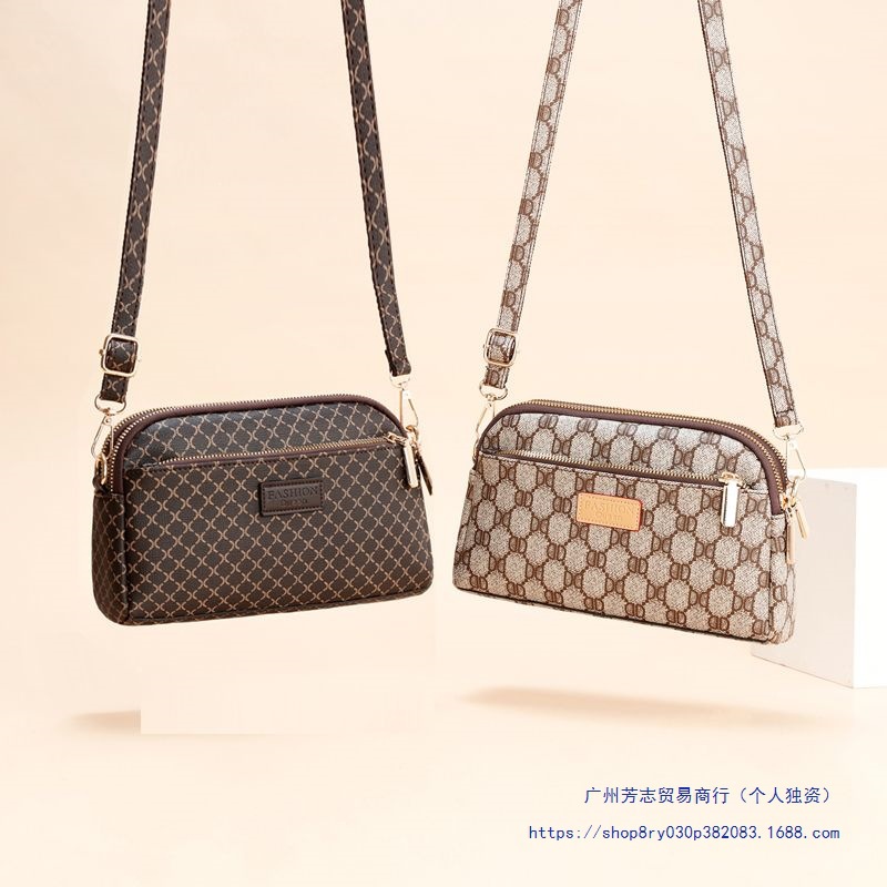 手机包女款三层横款高档外出小挎包女士新款斜挎包妈妈买菜小包包
