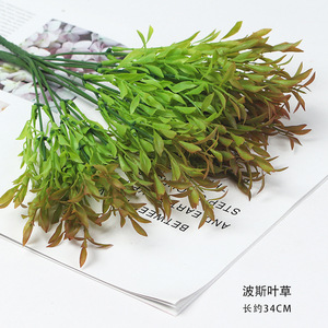 Ramo de simulación de alta calidad producto terminado material de arreglo floral de Nochevieja granada acebo eucalipto ginkgo biloba barril de bendición flor artificial