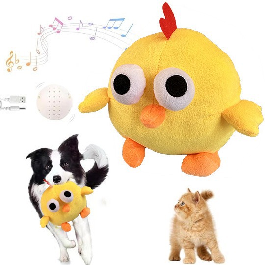 跨境热卖同款跳跳猪呆萌鸡儿童婴儿蹦蹦跳跳球学说话狗狗宠物玩具