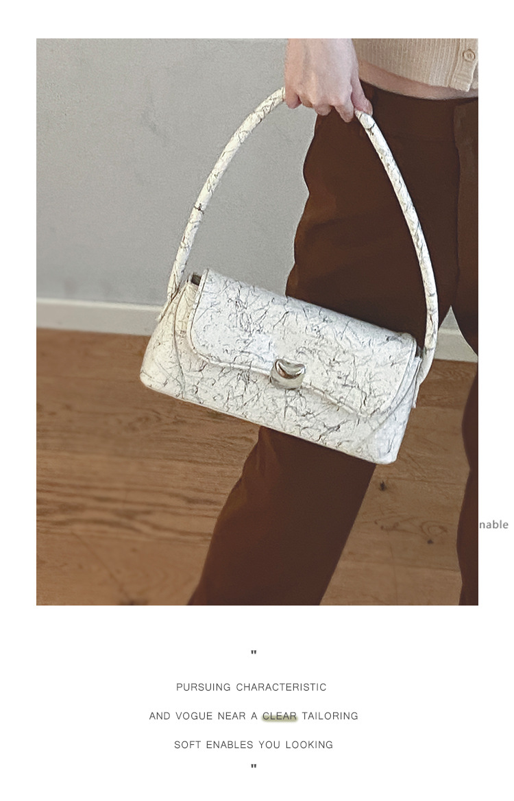 French Niche Design Underarm Bag Women's New 2023 Fashion Graffiti Shoulder bag high-level sense of all-match handbag_voghion.com