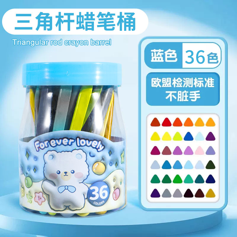 Crayones de Plástico Triangulares Lavables de Dibujo para Niños y Jardín de Infantes