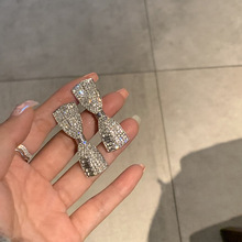 闪亮星星蝴蝶结水钻发夹女精致侧边夹高级感刘海夹子发饰新款批发