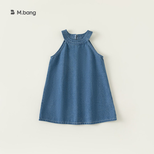 INSbobo children's clothing summer new children's sleeveless denim halterneck dress girls skirt XQ23022