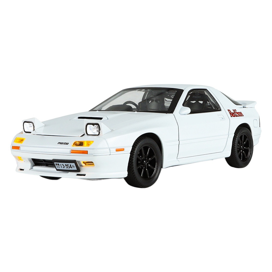 Coche de Juguete Mazda RX7 de Aleación a Escala 1:24 con Sonido y Luz, para Niños, Regalo de Tienda 4S, Promoción de Comercio Electrónico Transfronterizo