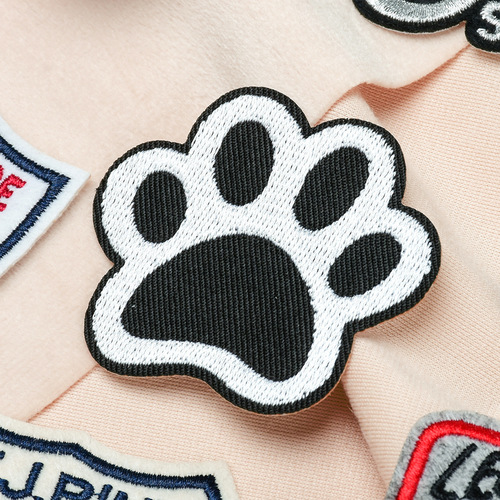 Computerized Embroidered High-Quality Badge English Letter Fabric Backing Adhesive Patch Repair Patch Clothing Accessory Embroidery Label
