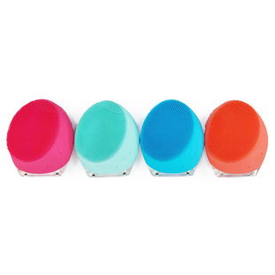 New Private Model Electric Soft Hair Phototherapy Face Washing Brush Electric Double-sided Silicone Brush Silicone Cleanser Face Washing Artifact