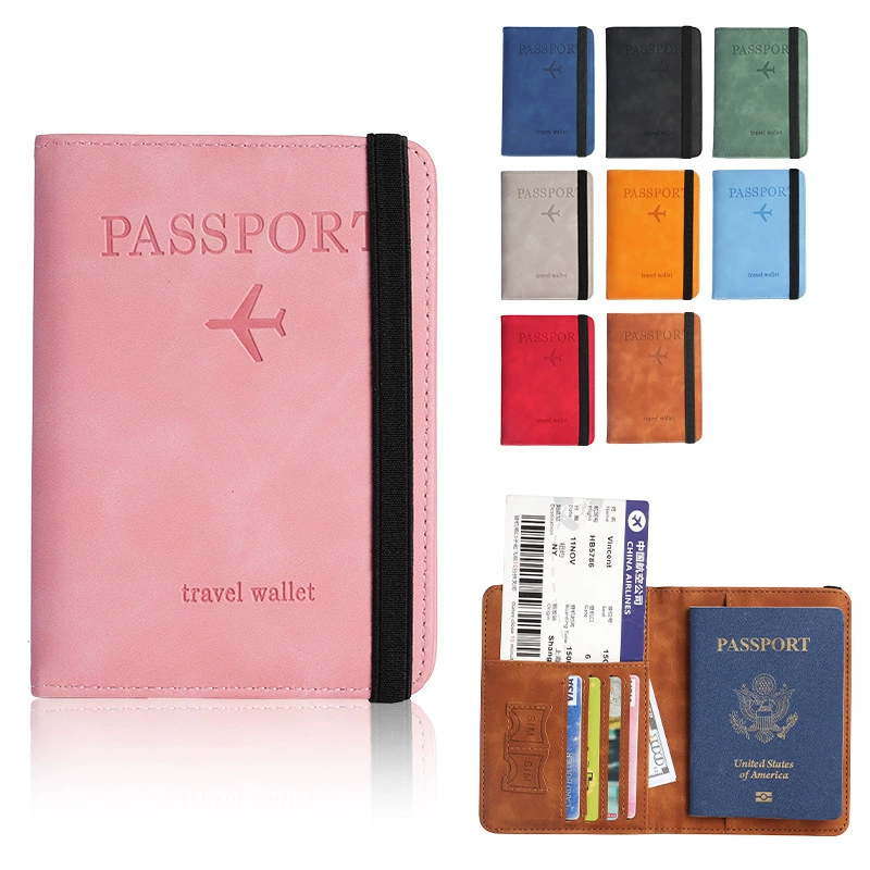2024 Кросс‑бордер PU‑кожа Карта Пакет Паспорт Пакет Passport Travelwallet Многофункциональный пакет сертификатов