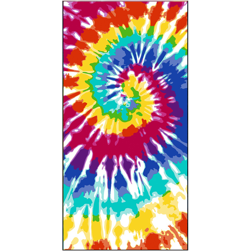 Toalla de baño de transferencia térmica de fibra ultrafina personalizada del fabricante Impresión completa Toalla grande Toalla de playa de impresión transfronteriza