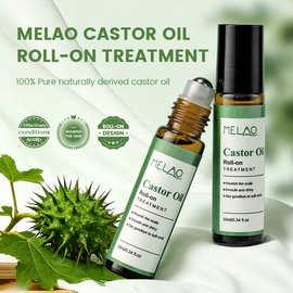 MELAO跨境蓖麻油滚珠眼部面部按摩精华油头皮按摩精油走珠